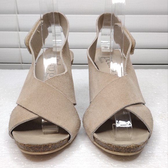 Pedro Garcia Libby Women's Suede Leather Mid-Heel Crisscross Heels Sz 6 - Picture 4 of 14